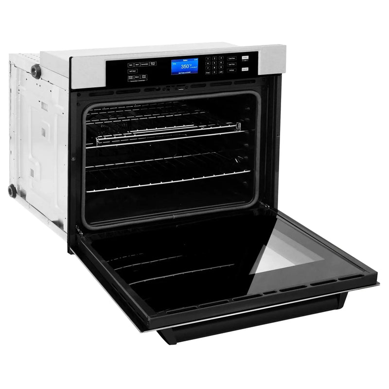 ZLINE 30" Autograph Edition Single Wall Oven with Self Clean and True Convection Stainless Steel AWSSZ-30-MB by Farmhouse Kitchen and Bath