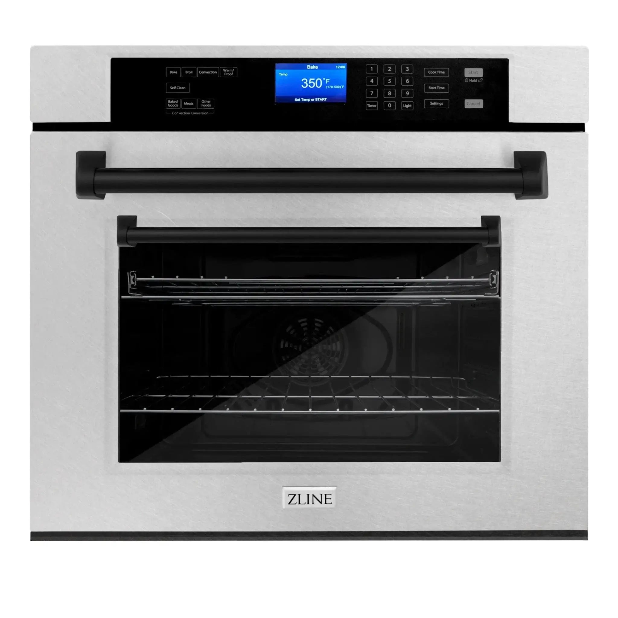 ZLINE 30" Autograph Edition Single Wall Oven with Self Clean and True Convection Stainless Steel AWSSZ-30-MB by Farmhouse Kitchen and Bath