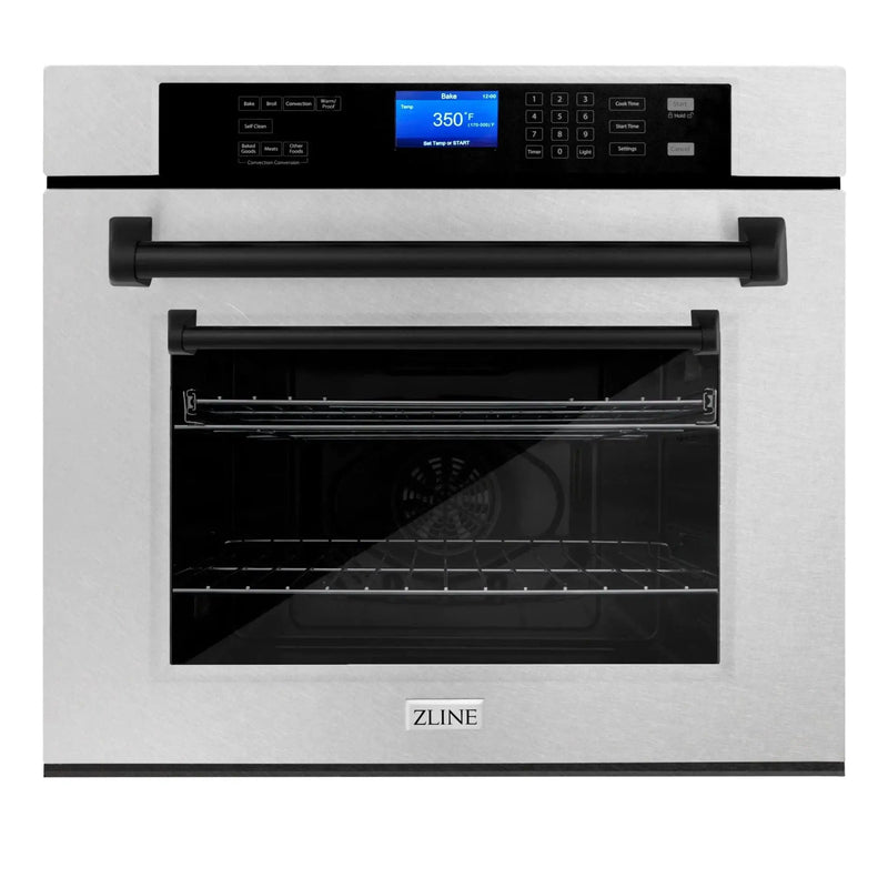 ZLINE 30" Autograph Edition Single Wall Oven with Self Clean and True Convection Stainless Steel AWSSZ-30-MB by Farmhouse Kitchen and Bath