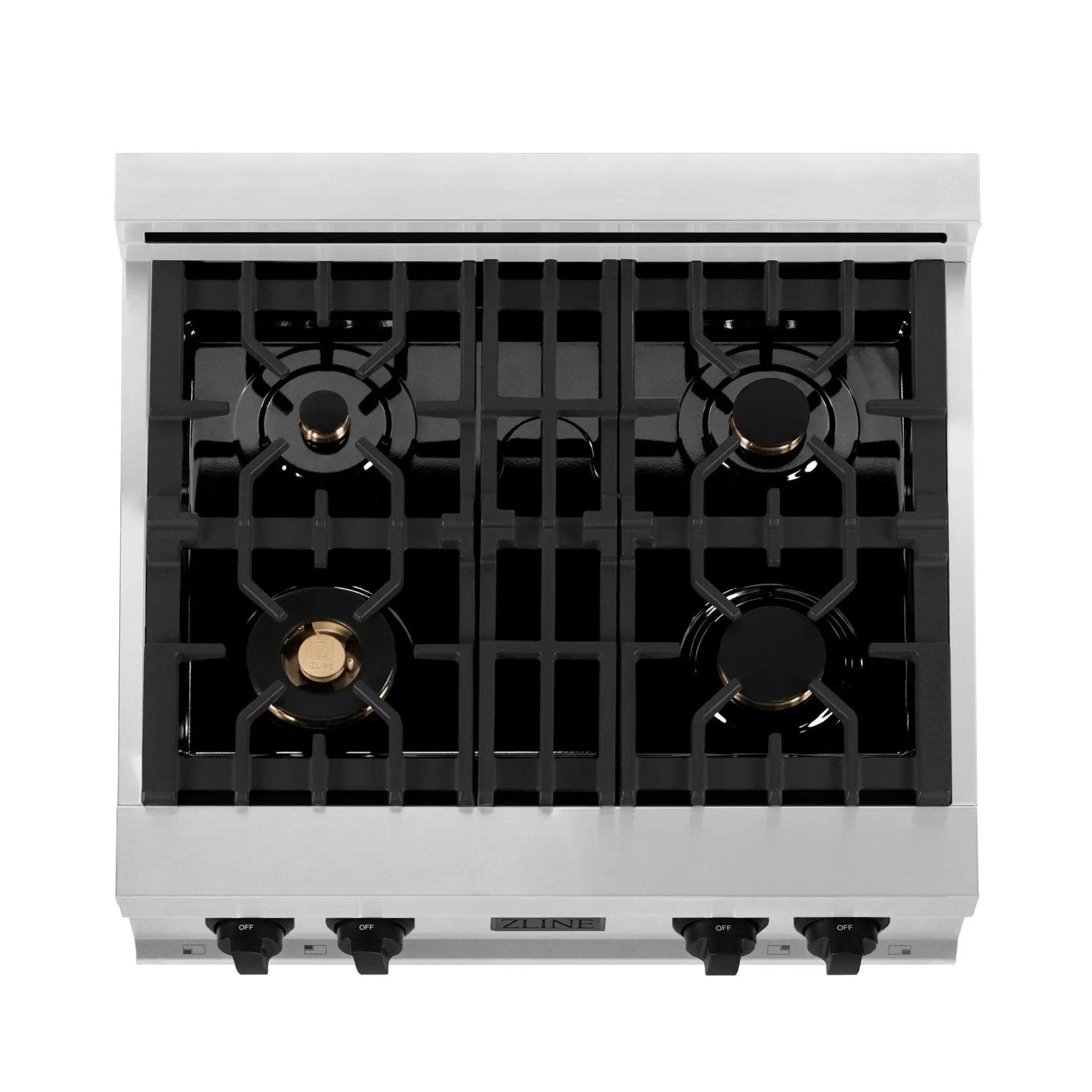 ZLINE 30" Autograph Porcelain Rangetop, Matte Black Accents, RTZ-30-MB by Farmhouse Kitchen and Bath