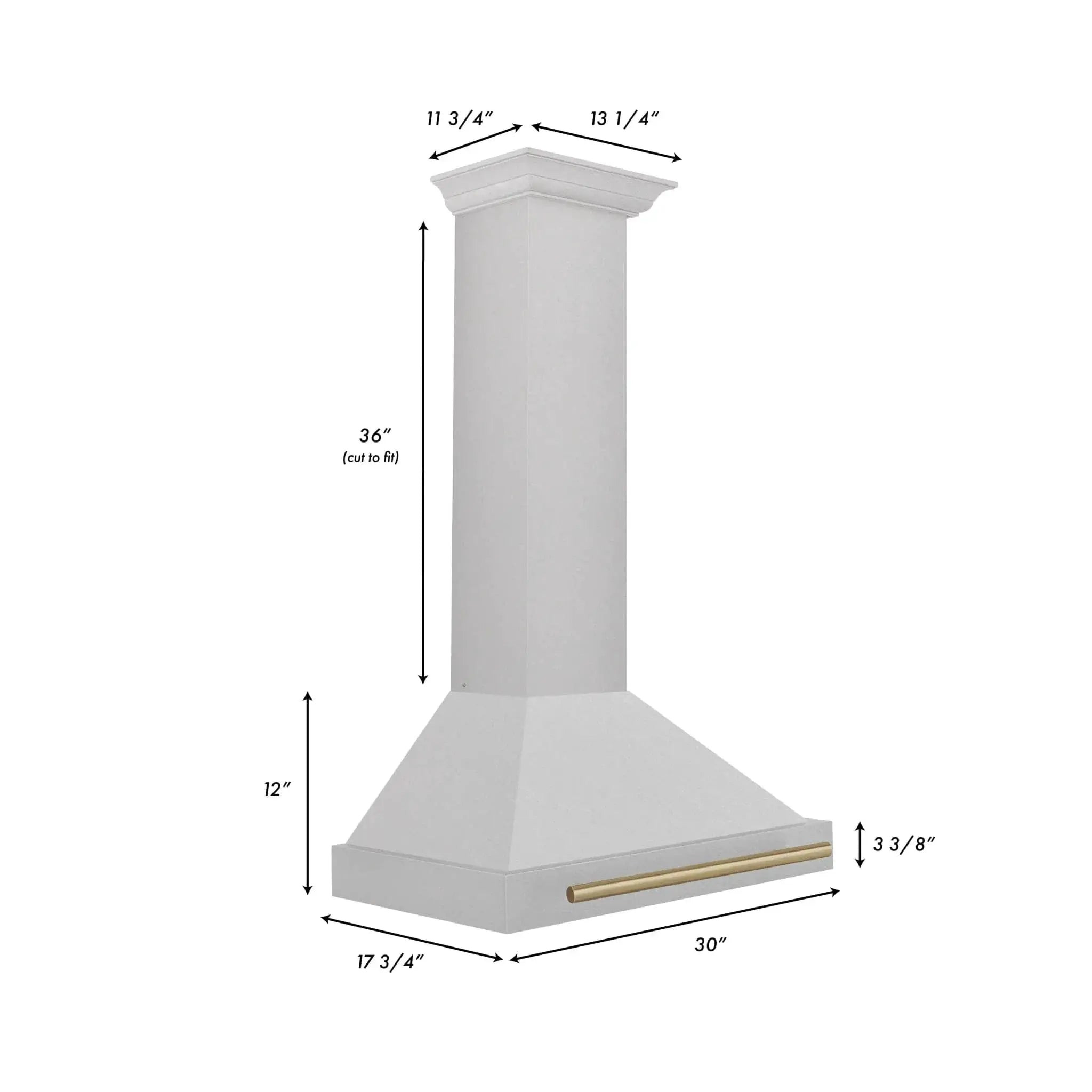 ZLINE 30" Autograph Stainless Wall Range Hood KB4SNZ-30-CB by Farmhouse Kitchen and Bath