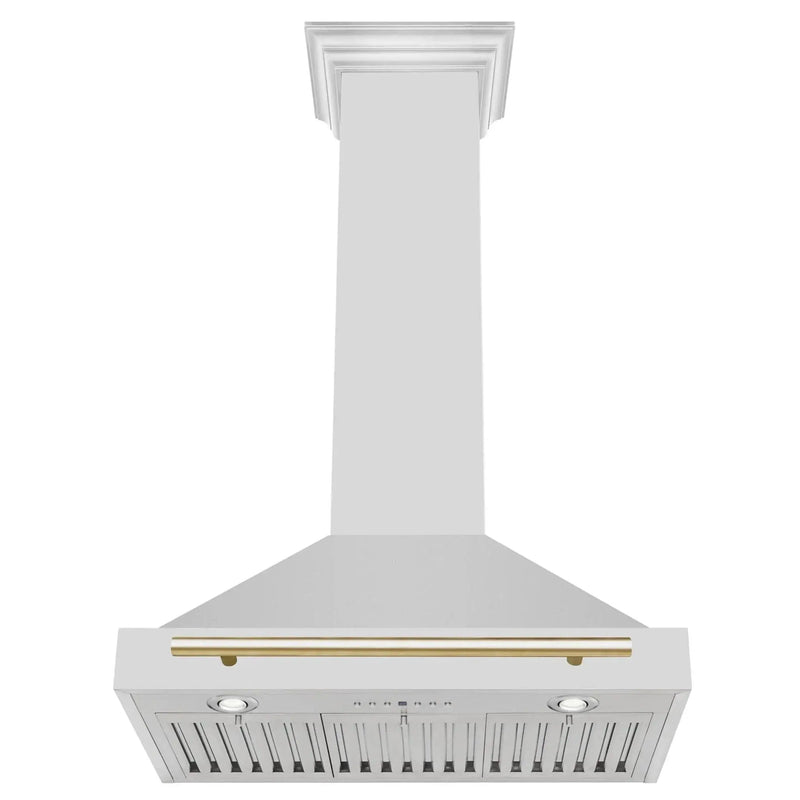 ZLINE 30" Autograph Stainless Wall Range Hood KB4STZ-30-G by Farmhouse Kitchen and Bath