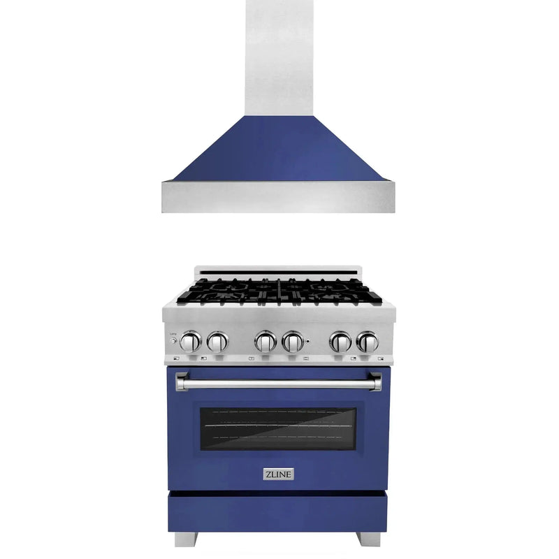 ZLINE 30" Bundle Range RAS-BM-30 & Range Hood 8654BM-30, 2KP-RASBMRH30 by Farmhouse Kitchen and Bath