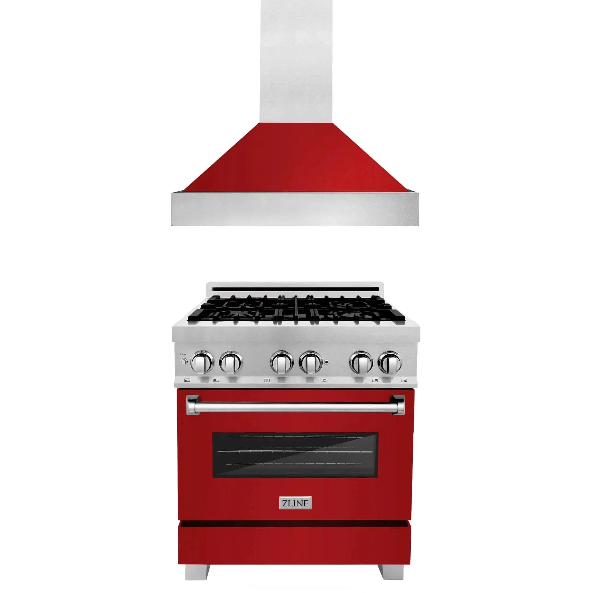 ZLINE 30" Bundle Range RAS-RG-30 & Range Hood 8654RG-30, 2KP-RASRGRH30 by Farmhouse Kitchen and Bath