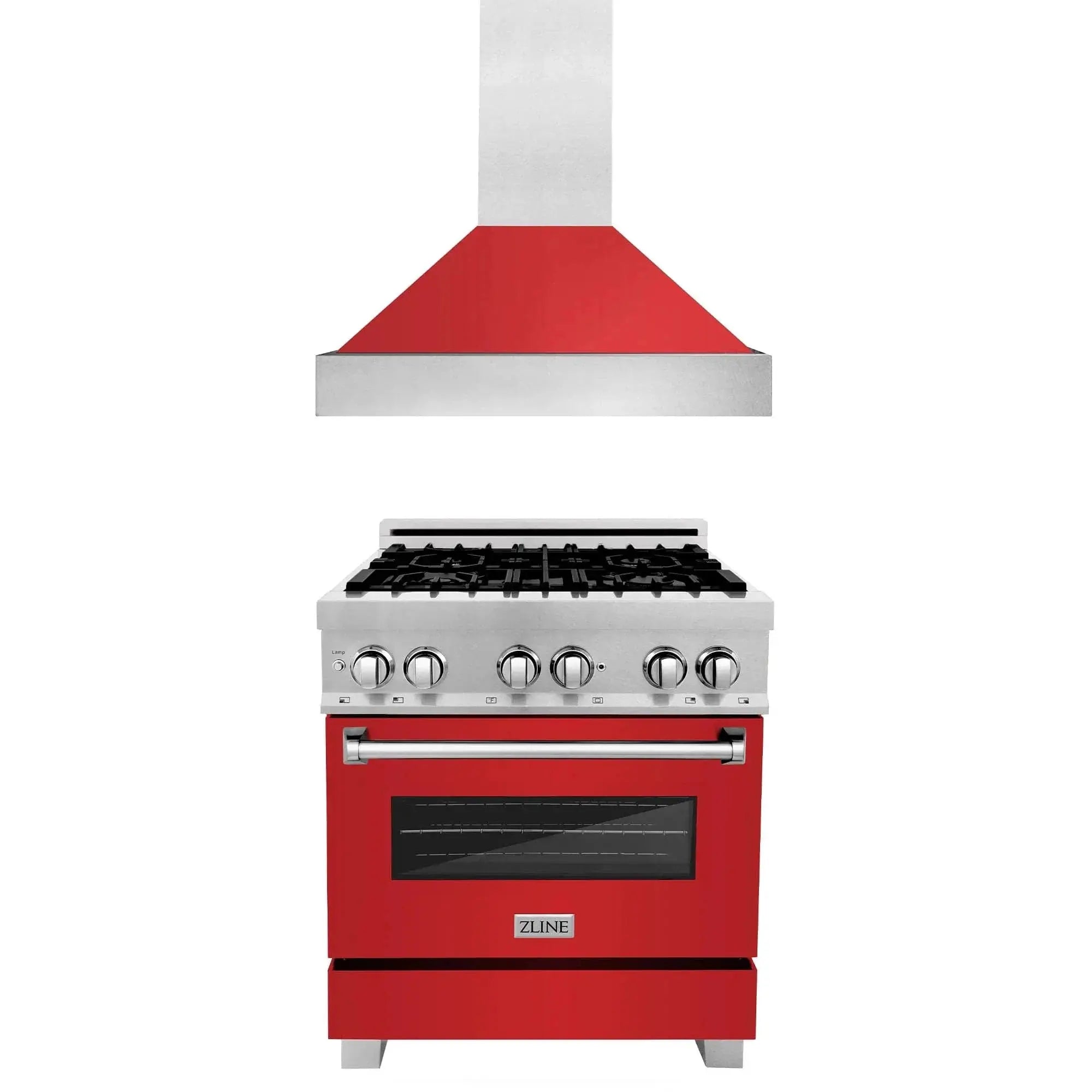 ZLINE 30" Bundle Range RAS-RM-30 & Range Hood 8654RM-30, 2KP-RASRMRH30 by Farmhouse Kitchen and Bath