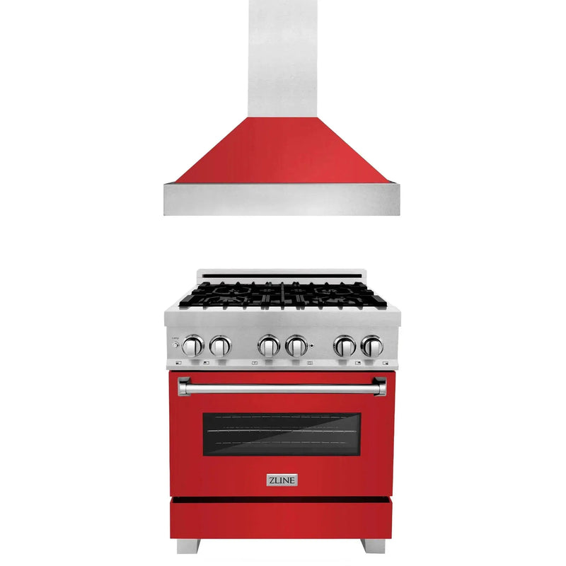 ZLINE 30" Bundle Range RAS-RM-30 & Range Hood 8654RM-30, 2KP-RASRMRH30 by Farmhouse Kitchen and Bath