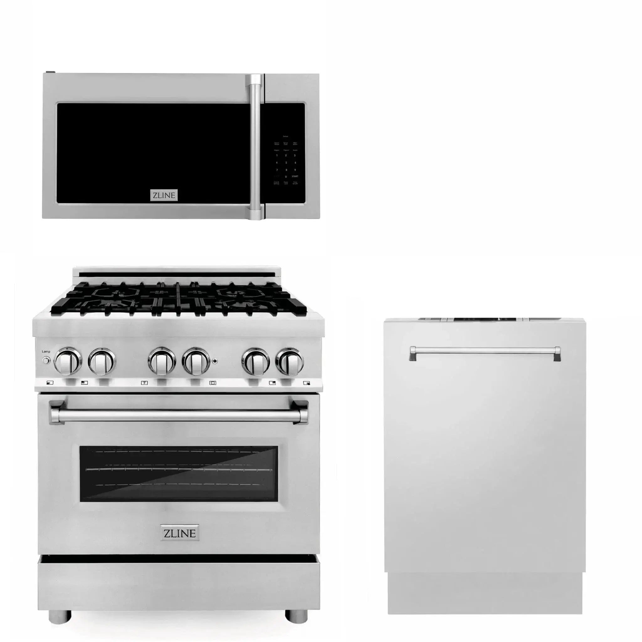 ZLINE 30" Bundled Stainless DualRange RangeHood Dishwasher 3KP-RAOTRH30-DW by Farmhouse Kitchen and Bath
