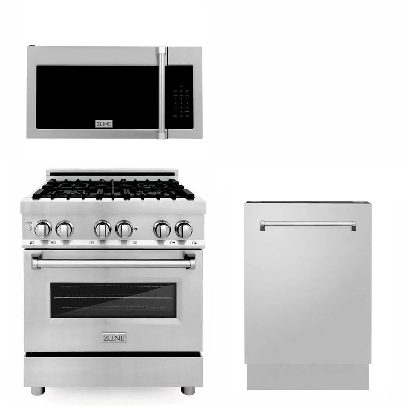 ZLINE 30" Bundled Stainless DualRange RangeHood Dishwasher 3KP-RAOTRH30-DWV by Farmhouse Kitchen and Bath