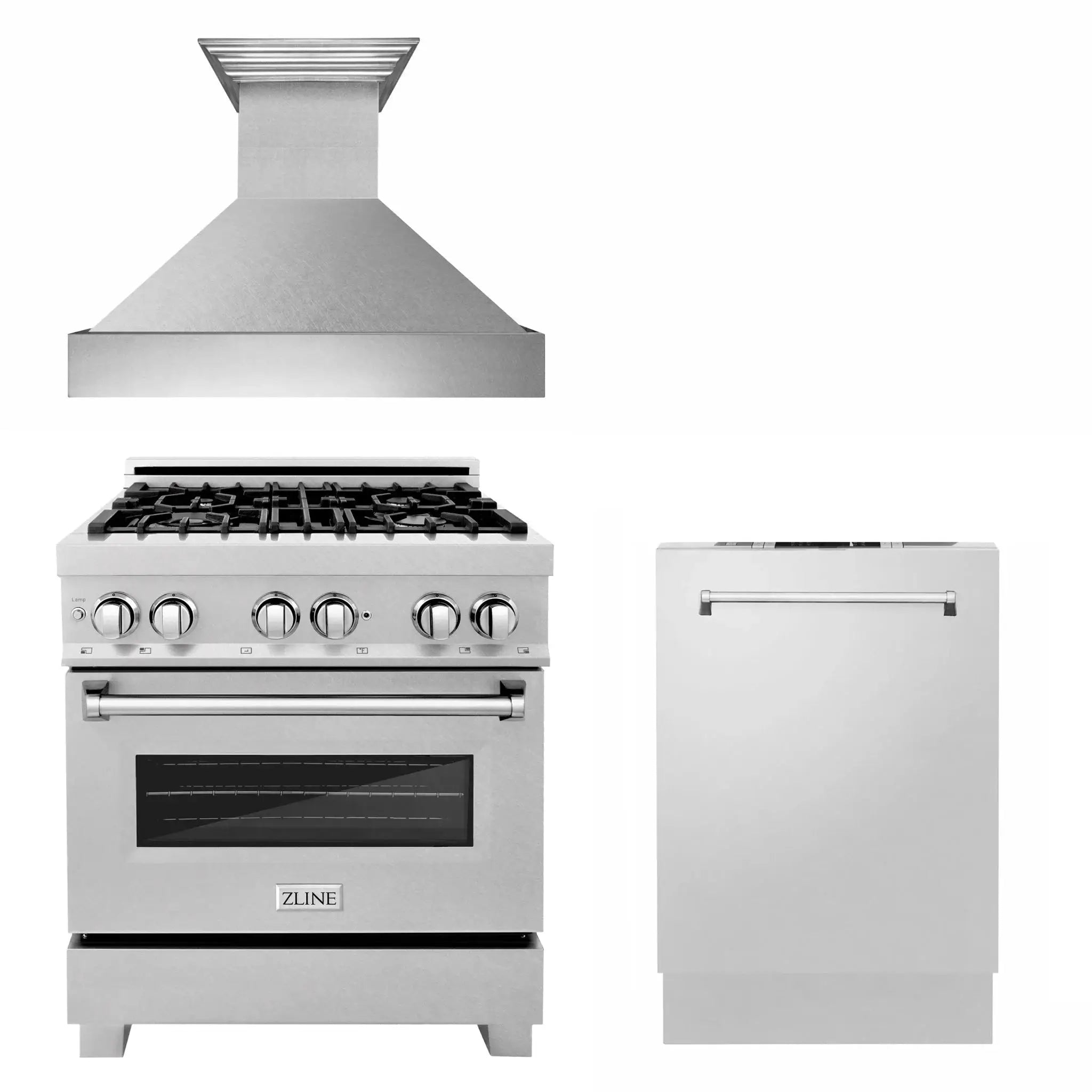 ZLINE 30" Bundled Stainless DualRange RangeHood Dishwasher 3KP-RASRH30-DW by Farmhouse Kitchen and Bath
