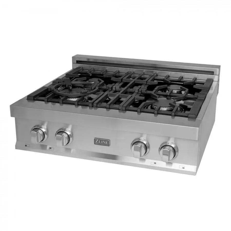 ZLINE 30" Ceramic Rangetop with 4 Gas Burners, RT30 by Farmhouse Kitchen and Bath