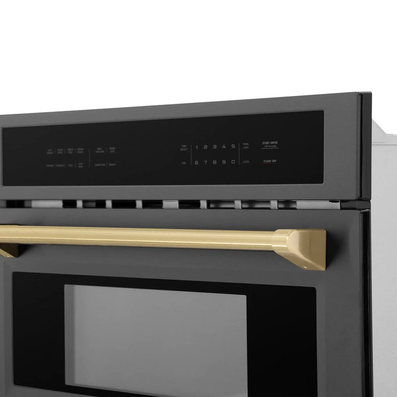 ZLINE 30” Convection Microwave, Black Stainless, Bronze MWOZ-30-BS-CB by Farmhouse Kitchen and Bath