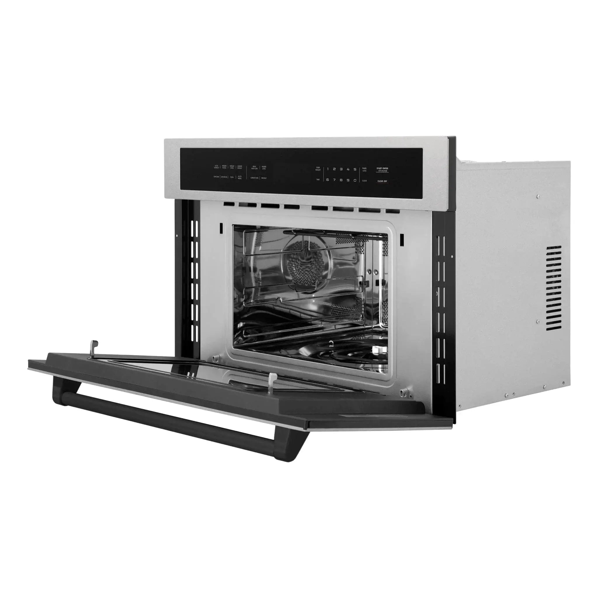 ZLINE 30” Convection Microwave, Stainless Steel, Black MWOZ-30-SS-MB by Farmhouse Kitchen and Bath