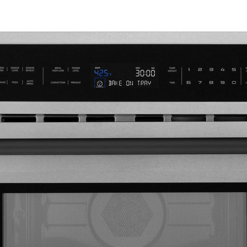 ZLINE 30” Convection Microwave, Stainless Steel, Black MWOZ-30-SS-MB by Farmhouse Kitchen and Bath
