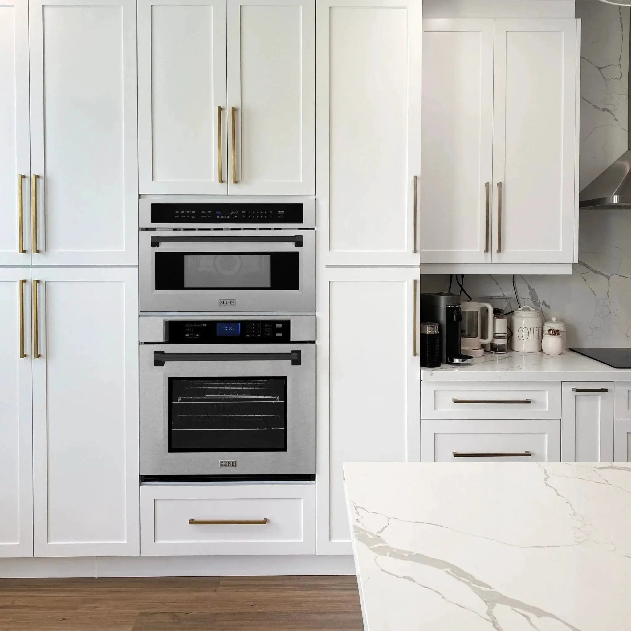 ZLINE 30” Convection Microwave, Stainless Steel, Black MWOZ-30-SS-MB by Farmhouse Kitchen and Bath