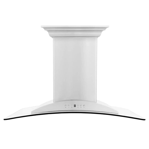 ZLINE 30" CrownSound‚ Ducted Vent Island Mount Range Hood in Stainless Steel with Built-in Bluetooth Speakers, GL9iCRN-BT-30