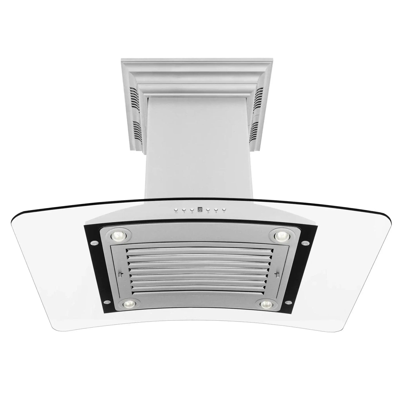 ZLINE 30" CrownSound‚ Ducted Vent Island Mount Range Hood in Stainless Steel with Built-in Bluetooth Speakers, GL9iCRN-BT-30 by Farmhouse Kitchen and Bath