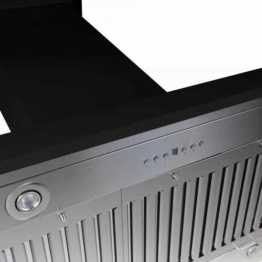 ZLINE 30" Designer Wooden Island Range Hood in Black, KBiCC-30 by Farmhouse Kitchen and Bath