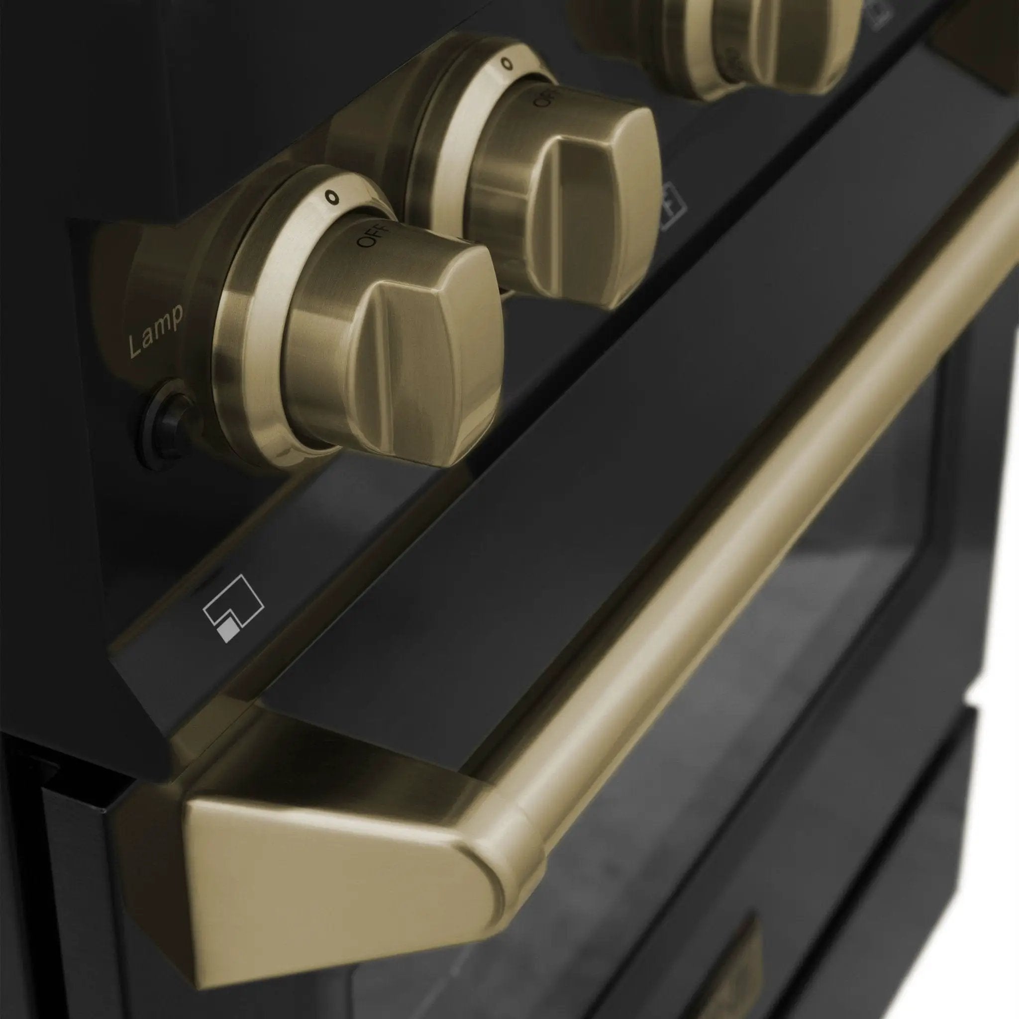 ZLINE 30" Dual Fuel Range, Black Stainless, Champagne Bronze, RABZ-30-CB by Farmhouse Kitchen and Bath