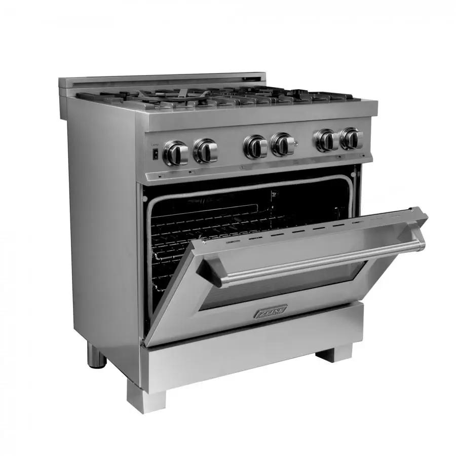 ZLINE 30" Dual Fuel Range, Snow Stainless, Snow Stainless Door, RAS-SN-30 by Farmhouse Kitchen and Bath