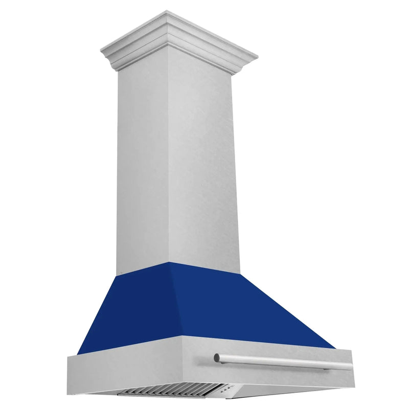 ZLINE 30" DuraSnow® Stainless Steel Range Hood with Color Shell Options 8654SNX-BG-30 by Farmhouse Kitchen and Bath