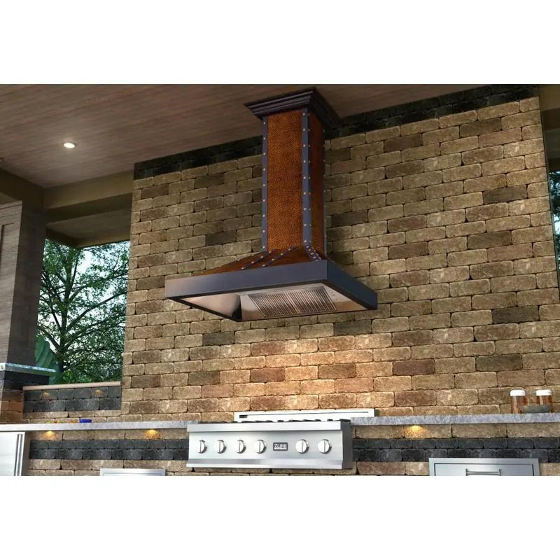 ZLINE 30" Hand-Hammered Copper Finish Wall Range Hood, 655-HBBBB-30 by Farmhouse Kitchen and Bath