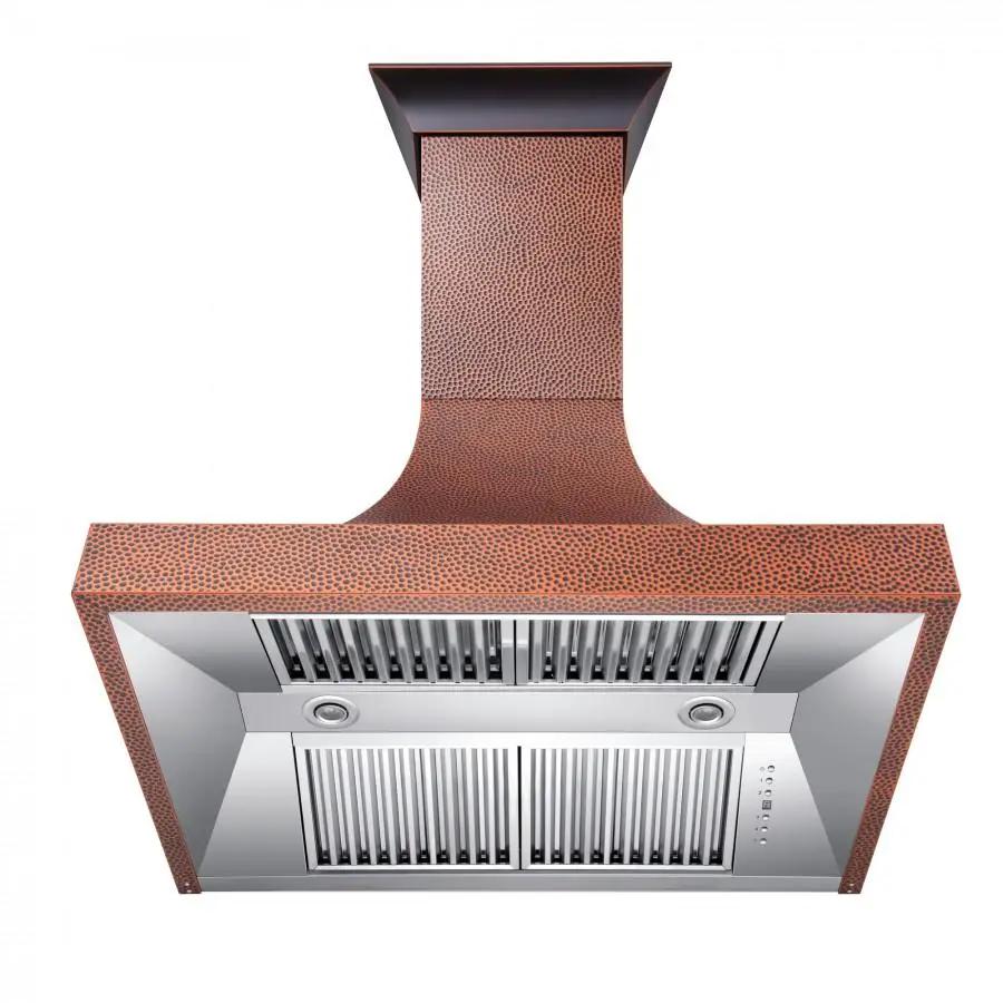 ZLINE 30" Hand-Hammered Copper Finish Wall Range Hood, 8632H-30 by Farmhouse Kitchen and Bath