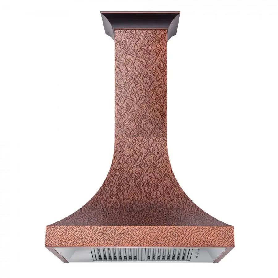 ZLINE 30" Hand-Hammered Copper Finish Wall Range Hood, 8632H-30 by Farmhouse Kitchen and Bath