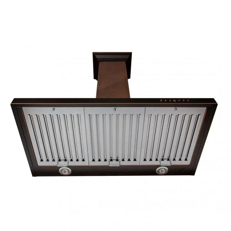 ZLINE 30" Hand-Hammered Copper Finish Wall Range Hood, 8KBH-30 by Farmhouse Kitchen and Bath