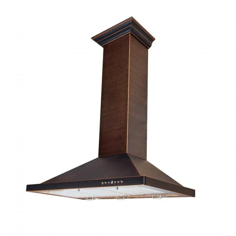 ZLINE 30" Hand-Hammered Copper Finish Wall Range Hood, 8KBH-30 by Farmhouse Kitchen and Bath