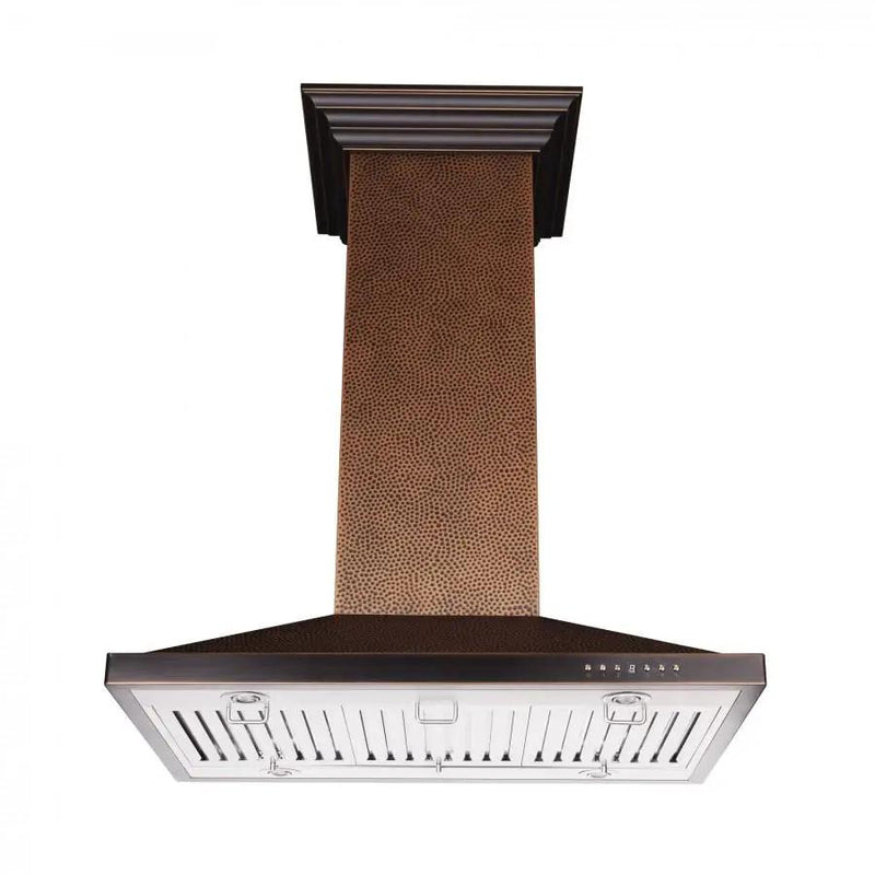 ZLINE 30" Hand Hammered Copper Island Range Hood, 8GL2Hi-30 by Farmhouse Kitchen and Bath