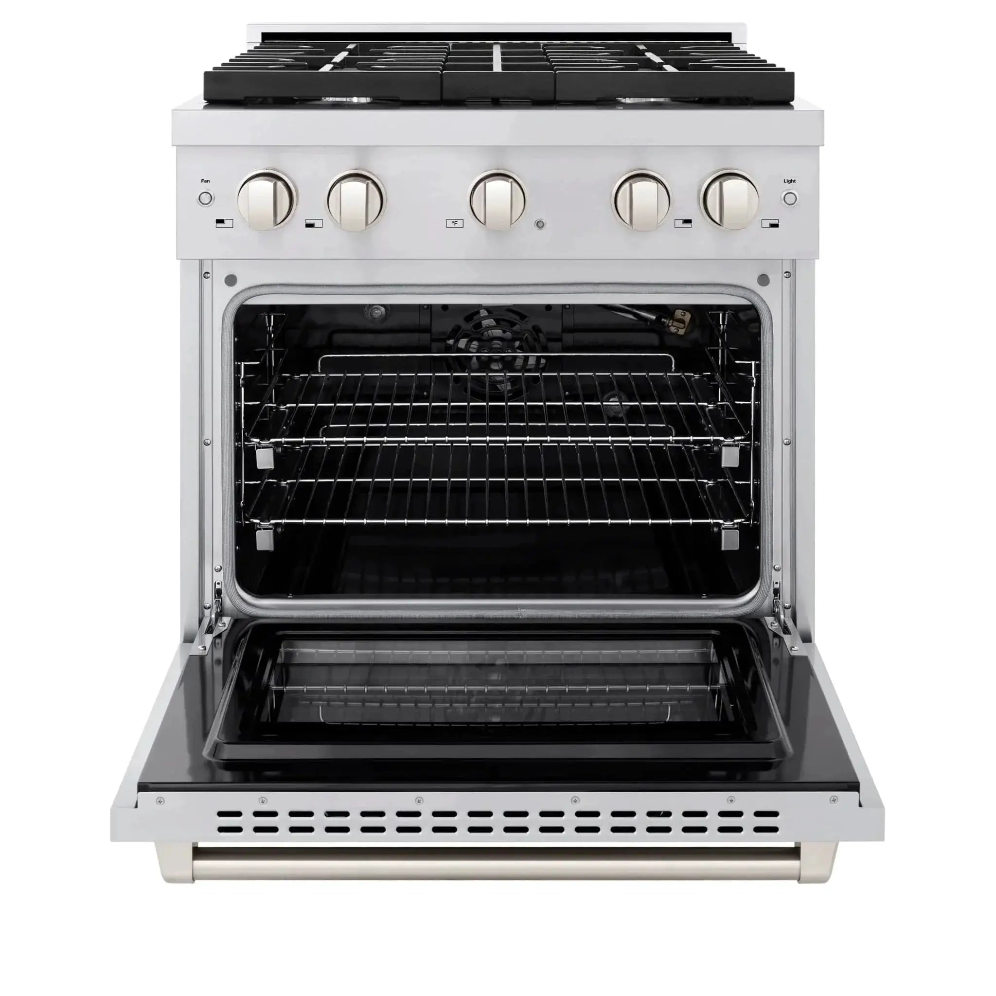 ZLINE 30 in. 4.2 cu. ft. 4 Burner Gas Range with Convection Gas Oven in Stainless Steel, SGR30 by Farmhouse Kitchen and Bath