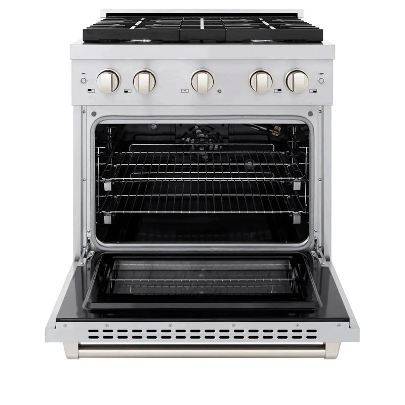 ZLINE 30 in. 4.2 cu. ft. 4 Burner Gas Range with Convection Gas Oven in Stainless Steel, SGR30 by Farmhouse Kitchen and Bath