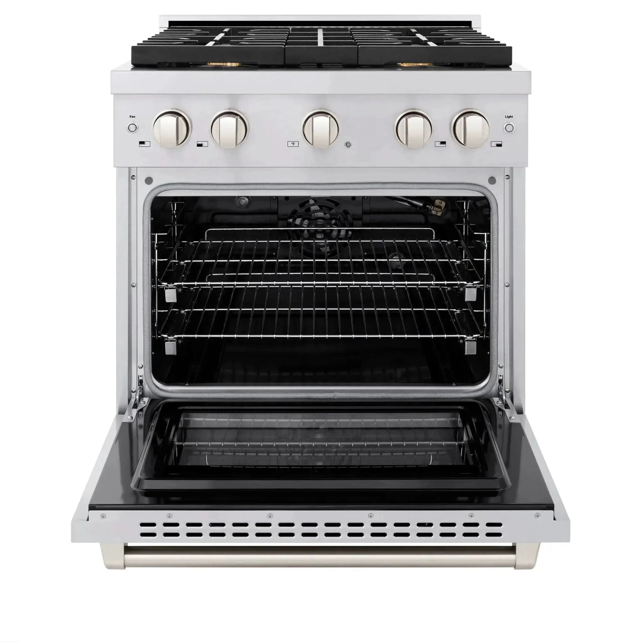 ZLINE 30 In. Gas Range, Stainless Steel w/ Brass Burners, SGR-BR-30 by Farmhouse Kitchen and Bath