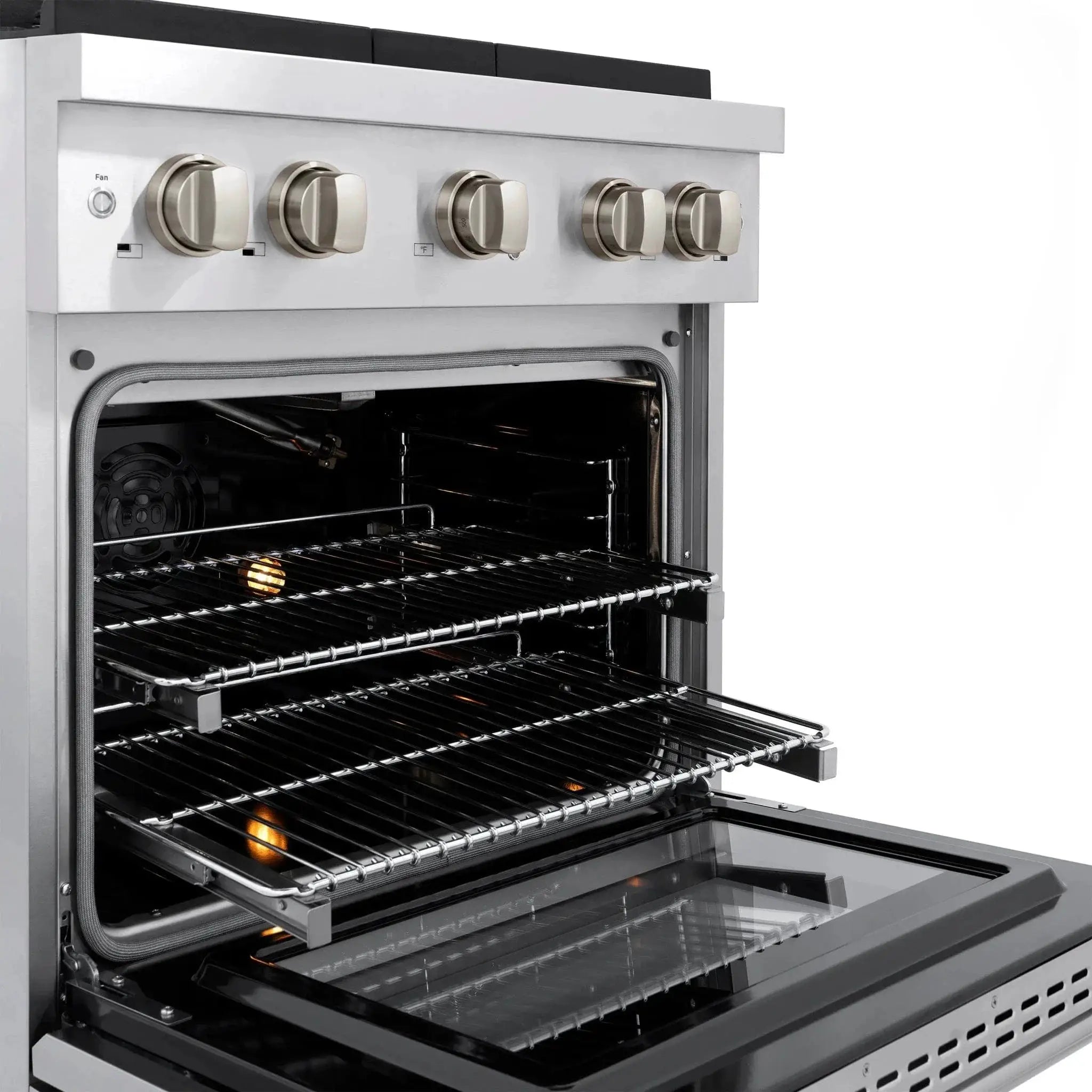 ZLINE 30 In. Gas Range, Stainless Steel w/ Brass Burners, SGR-BR-30 by Farmhouse Kitchen and Bath