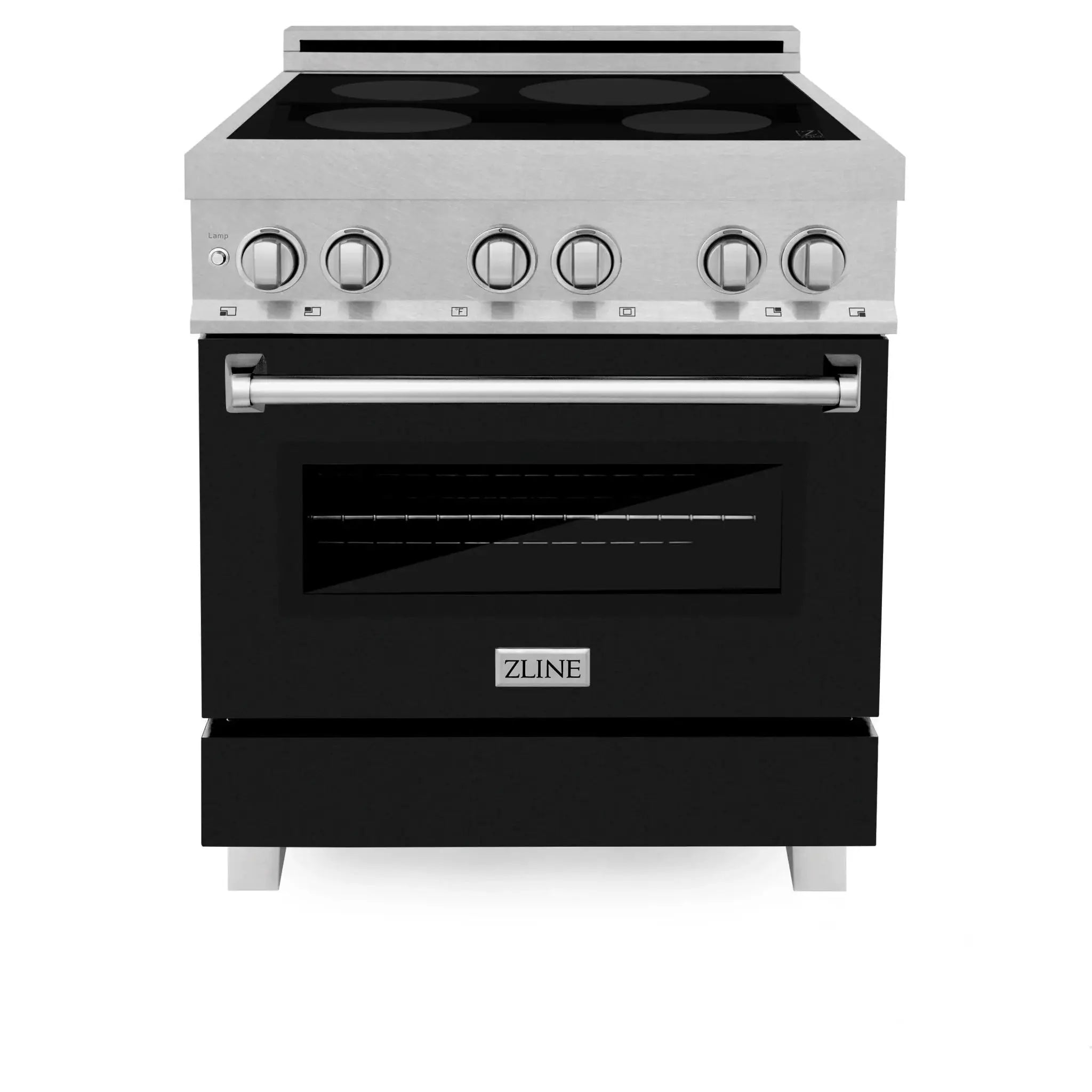 ZLINE 30" Induction Range in DuraSnow with a 4 Element Stove and Electric Oven RAINDS-BLM-30 by Farmhouse Kitchen and Bath