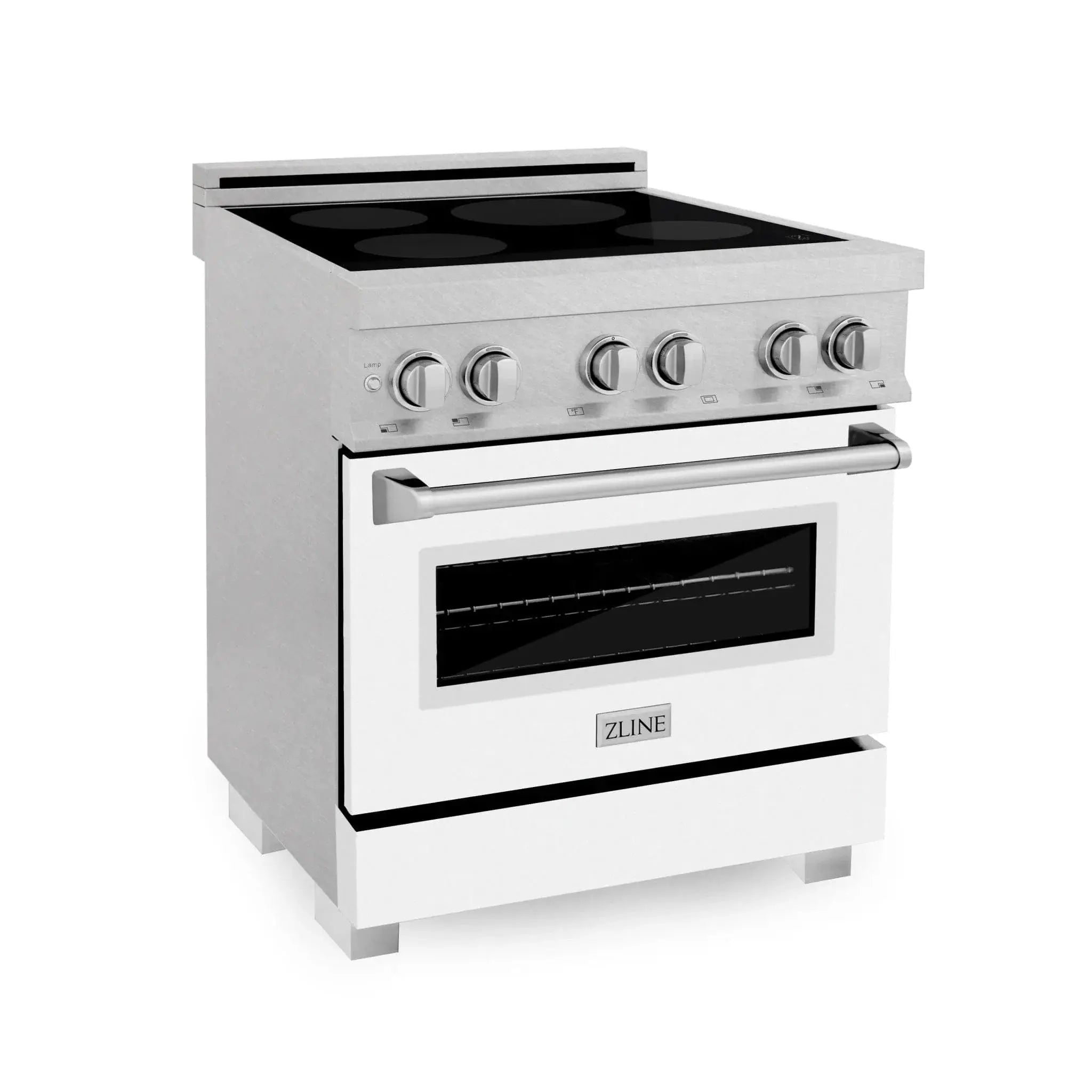 ZLINE 30" Induction Range in DuraSnow with a 4 Element Stove and Electric Oven RAINDS-WM-30 by Farmhouse Kitchen and Bath