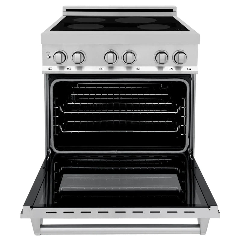 ZLINE 30" Induction Range with a 4 Element Stove and Electric Oven in Stainless Steel RAIND-30 by Farmhouse Kitchen and Bath