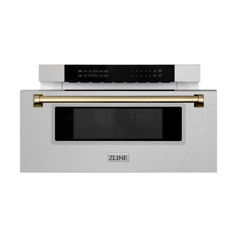 ZLINE 30" Microwave Drawer, Stainless Steel, Bronze MWDZ-30-SS-CB by Farmhouse Kitchen and Bath