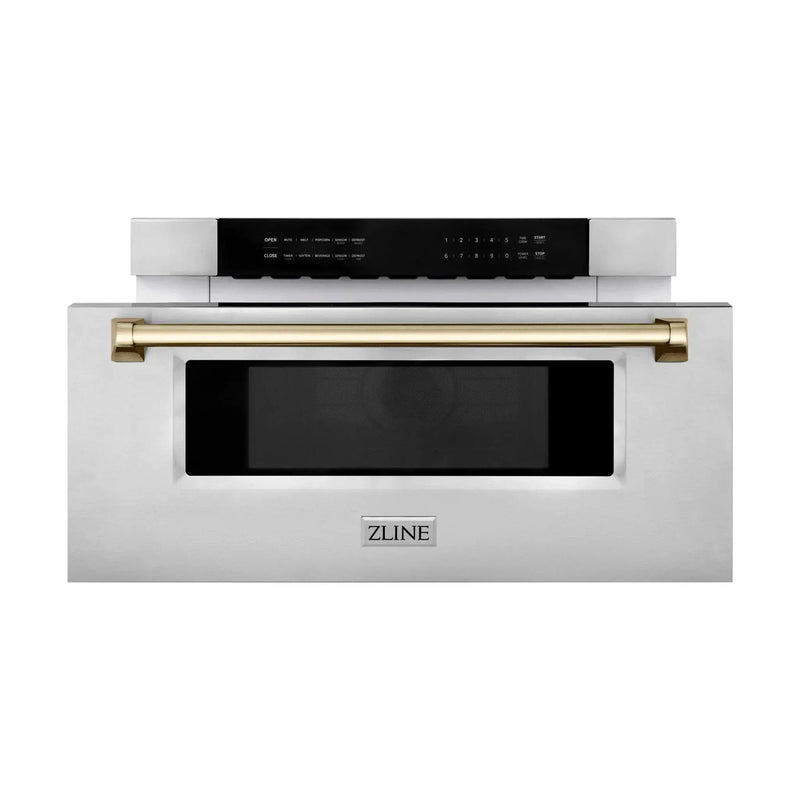 ZLINE 30" Microwave Drawer, Stainless Steel, Gold MWDZ-30-G by Farmhouse Kitchen and Bath