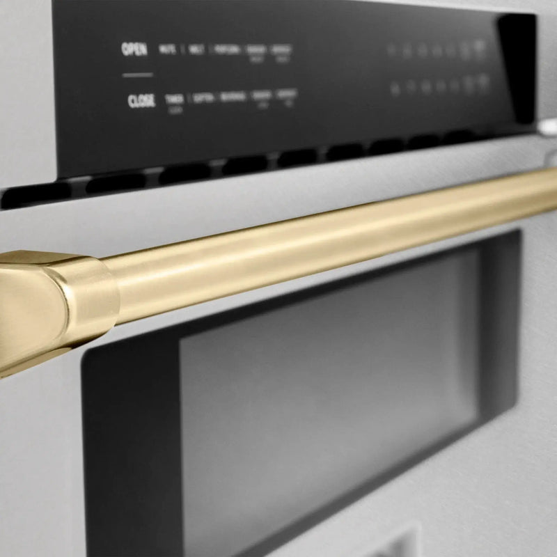 ZLINE 30" Microwave Drawer, Stainless Steel, Gold MWDZ-30-SS-G by Farmhouse Kitchen and Bath