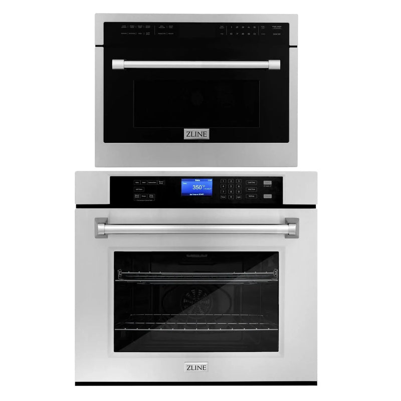 ZLINE 30" Oven ASW30 & Microwave MWO24 Bundle, 2KP-MW24-AWS30 by Farmhouse Kitchen and Bath