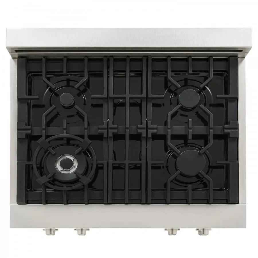 ZLINE 30" Porcelain Rangetop, DuraSnow, Stainless Steel, RTS-30 by Farmhouse Kitchen and Bath