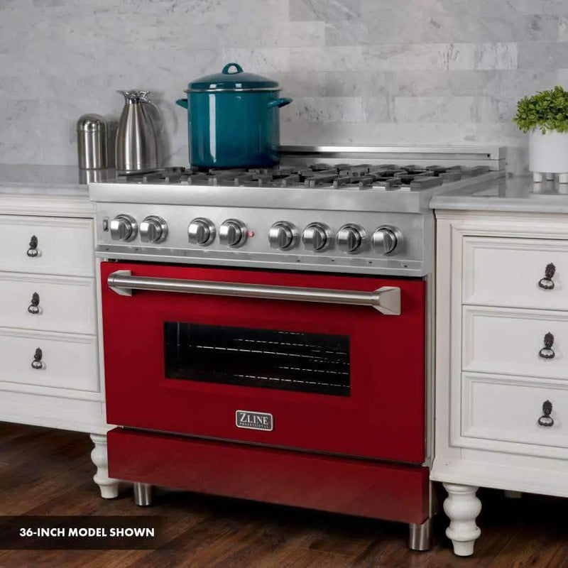 ZLINE 30" Bundle Range RAS-RG-30 & Range Hood 8654RG-30, 2KP-RASRGRH30 by Farmhouse Kitchen and Bath
