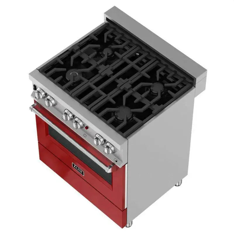 ZLINE 30" Bundle Range RAS-RG-30 & Range Hood 8654RG-30, 2KP-RASRGRH30 by Farmhouse Kitchen and Bath