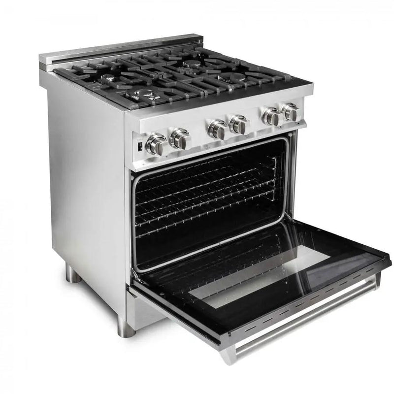 ZLINE 30" Professional Dual Fuel Range, Snow Finish Door, RA-SN-30 by Farmhouse Kitchen and Bath
