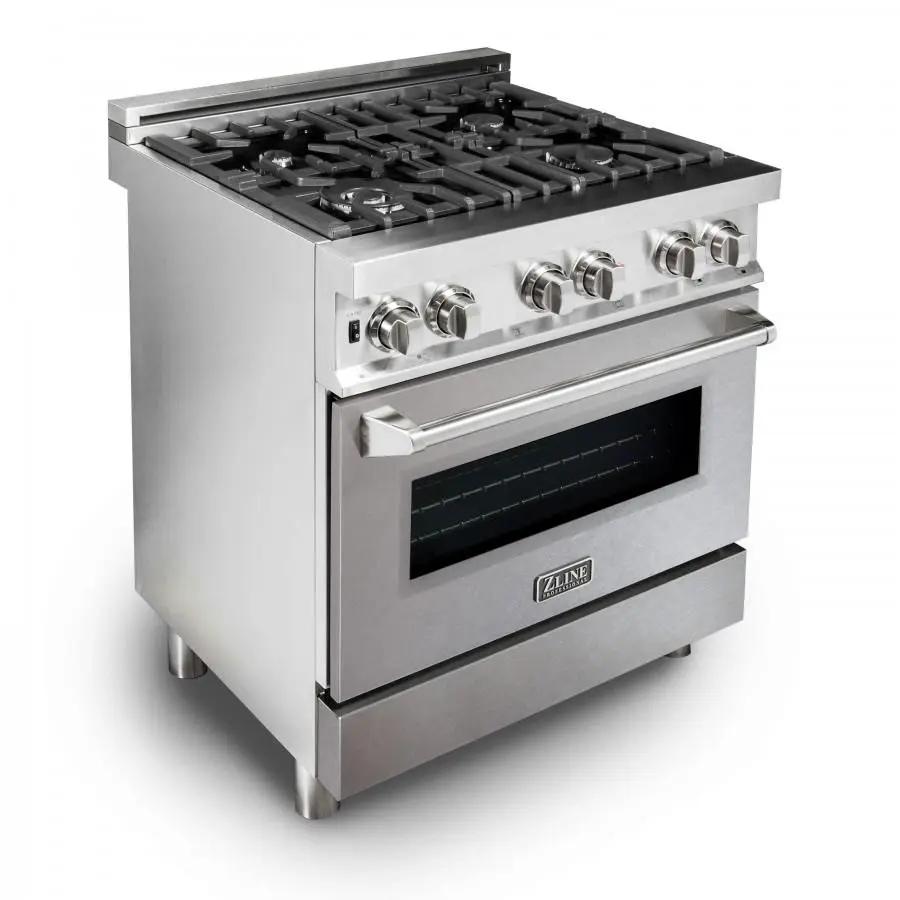 ZLINE 30" Professional Dual Fuel Range, Snow Finish Door, RA-SN-30 by Farmhouse Kitchen and Bath