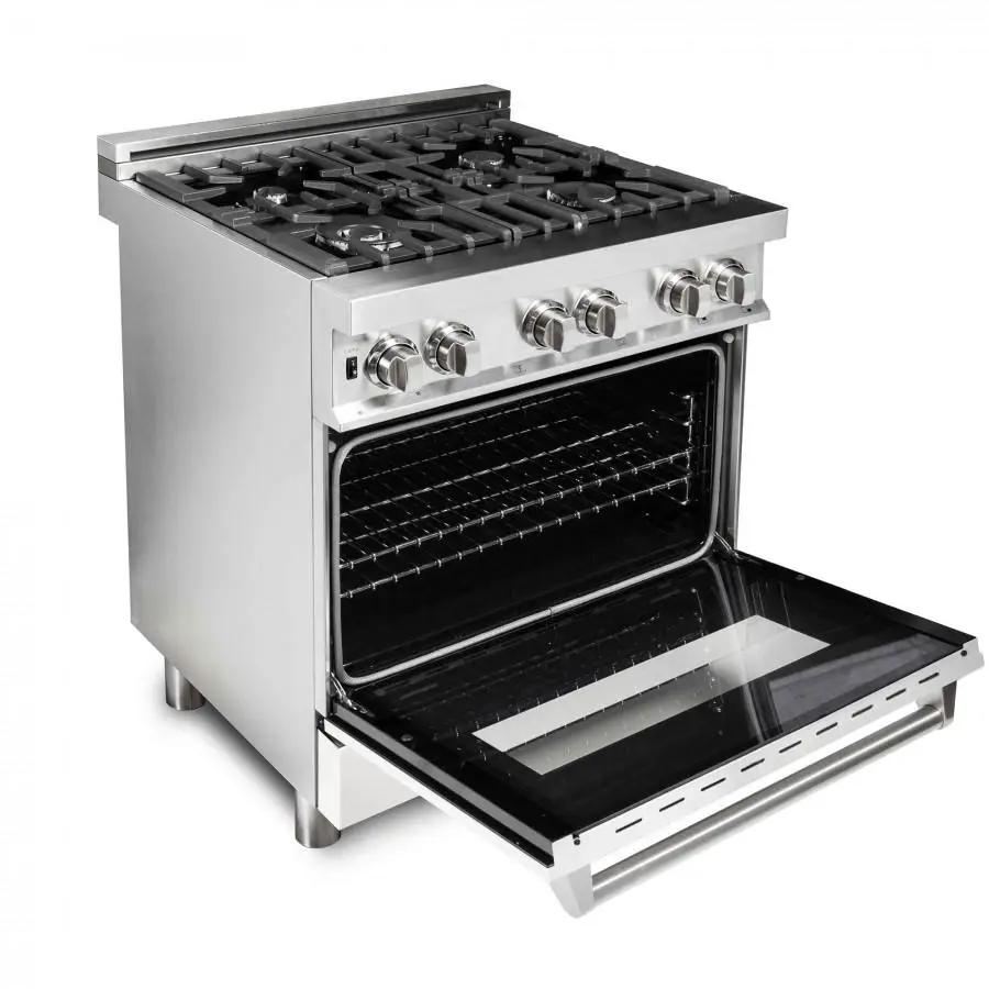 ZLINE 30" Professional Dual Fuel Range, White Matte Door, RA-WM-30 by Farmhouse Kitchen and Bath
