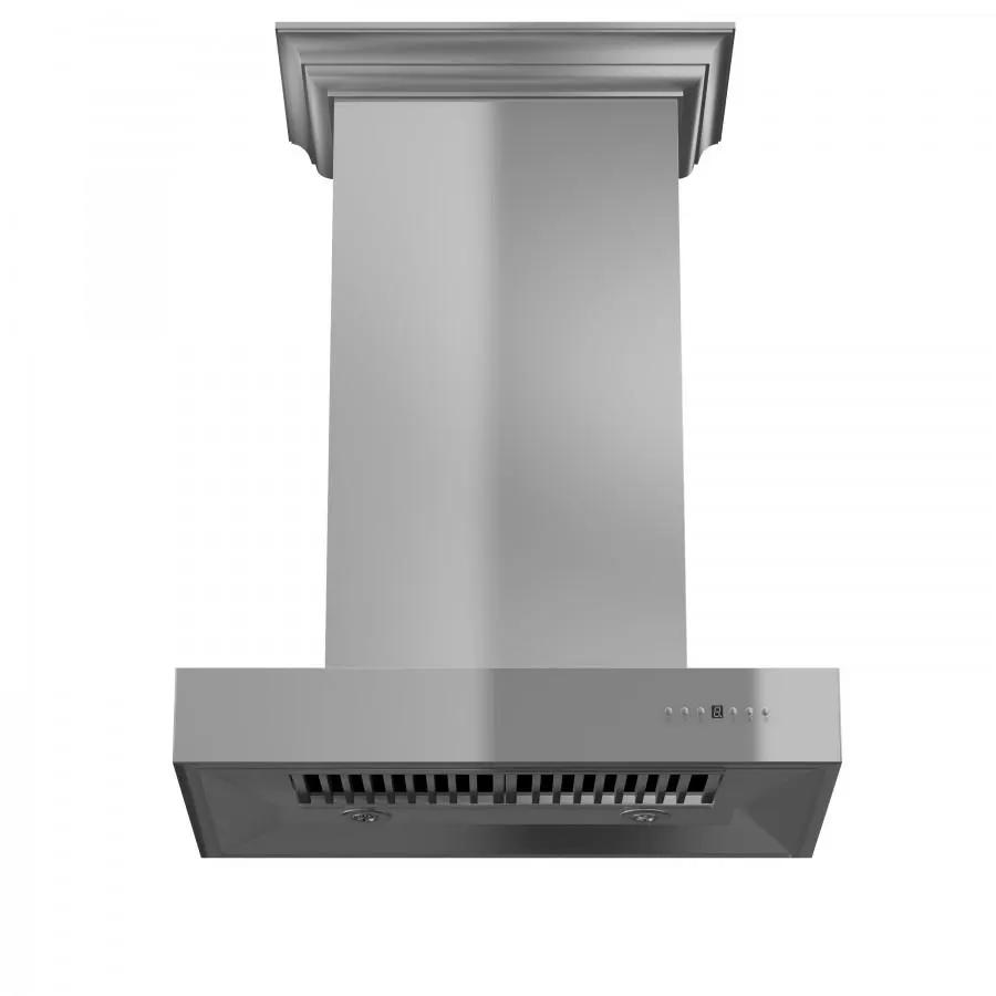 ZLINE 30" Professional Wall Range Hood, Stainless Steel, KECOMCRN-30 by Farmhouse Kitchen and Bath