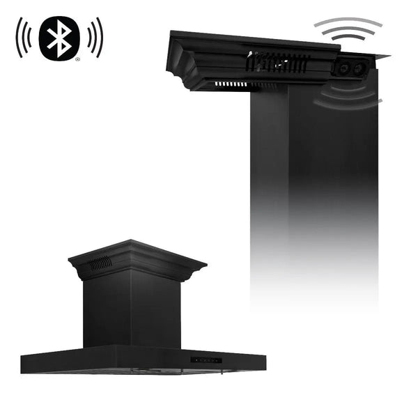 ZLINE 30" Range Hood, Black Stainless Steel, Speakers, BSKENCRN-BT-30, photo 2 of 8