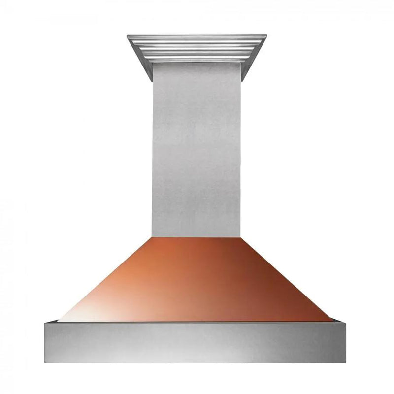 ZLINE 30" Snow Finish Wall Range Hood, Copper Shell, 8654C-30 by Farmhouse Kitchen and Bath